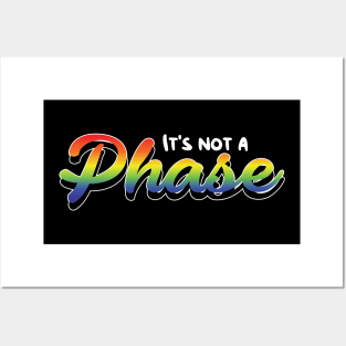 Its not a Phase LGBT Pride equality Rainbow Lesbian Posters and Art